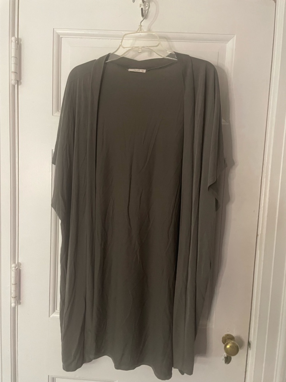 Le Lis Gray Draped Open Cardigan